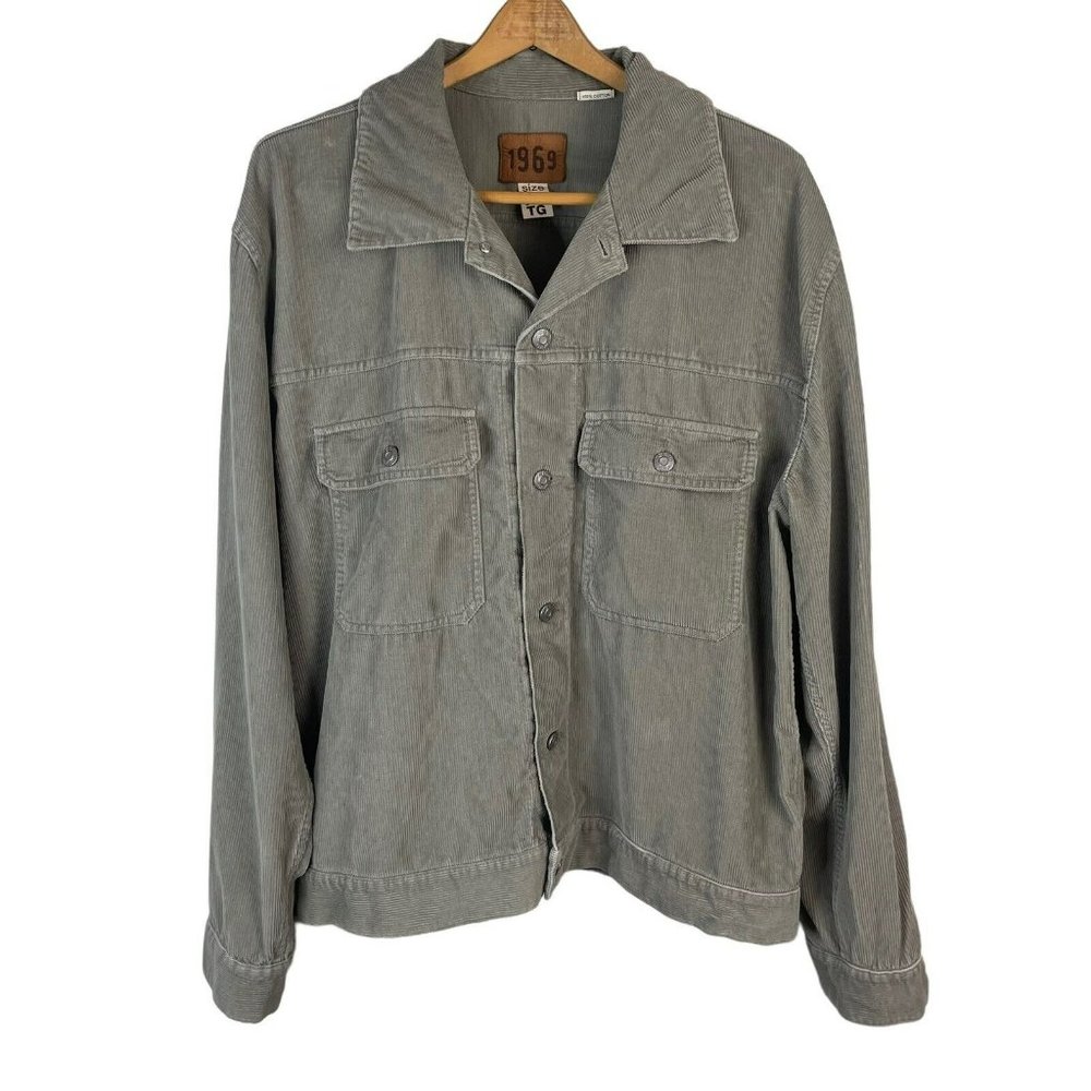 1969 Mens Brown Corduroy Jacket Size XL Denim Casual Winter Cozy Gap EUC 